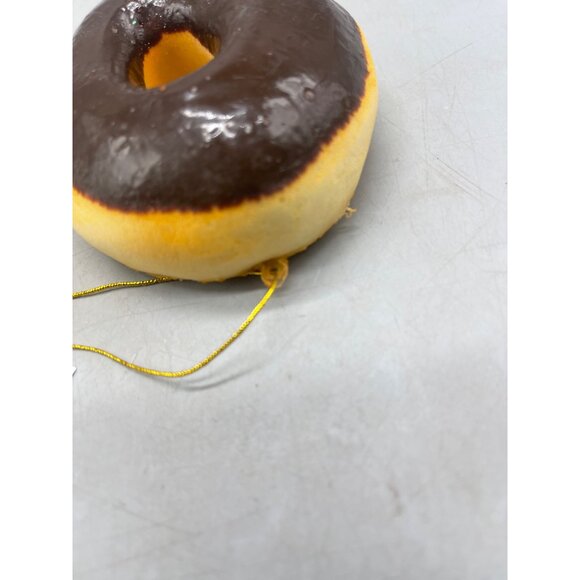 Kurt Adler sweet scoops chocolate donut ornaments set of 2 squishy 3.5" READ NEW - Picture 4 of 7